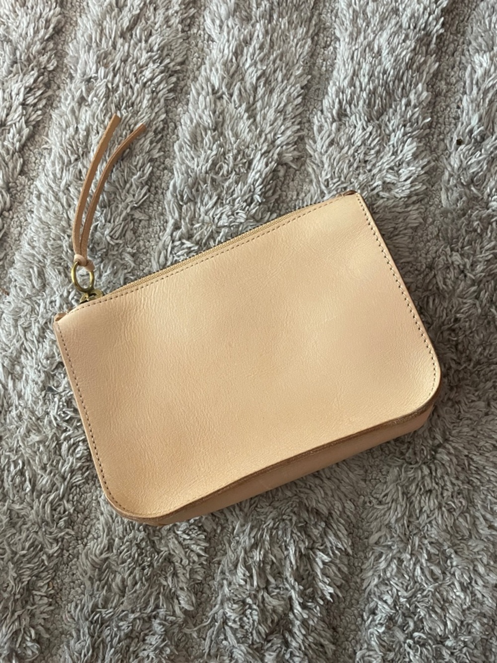 Madewell Minimalist Beige Wristlet Clutch